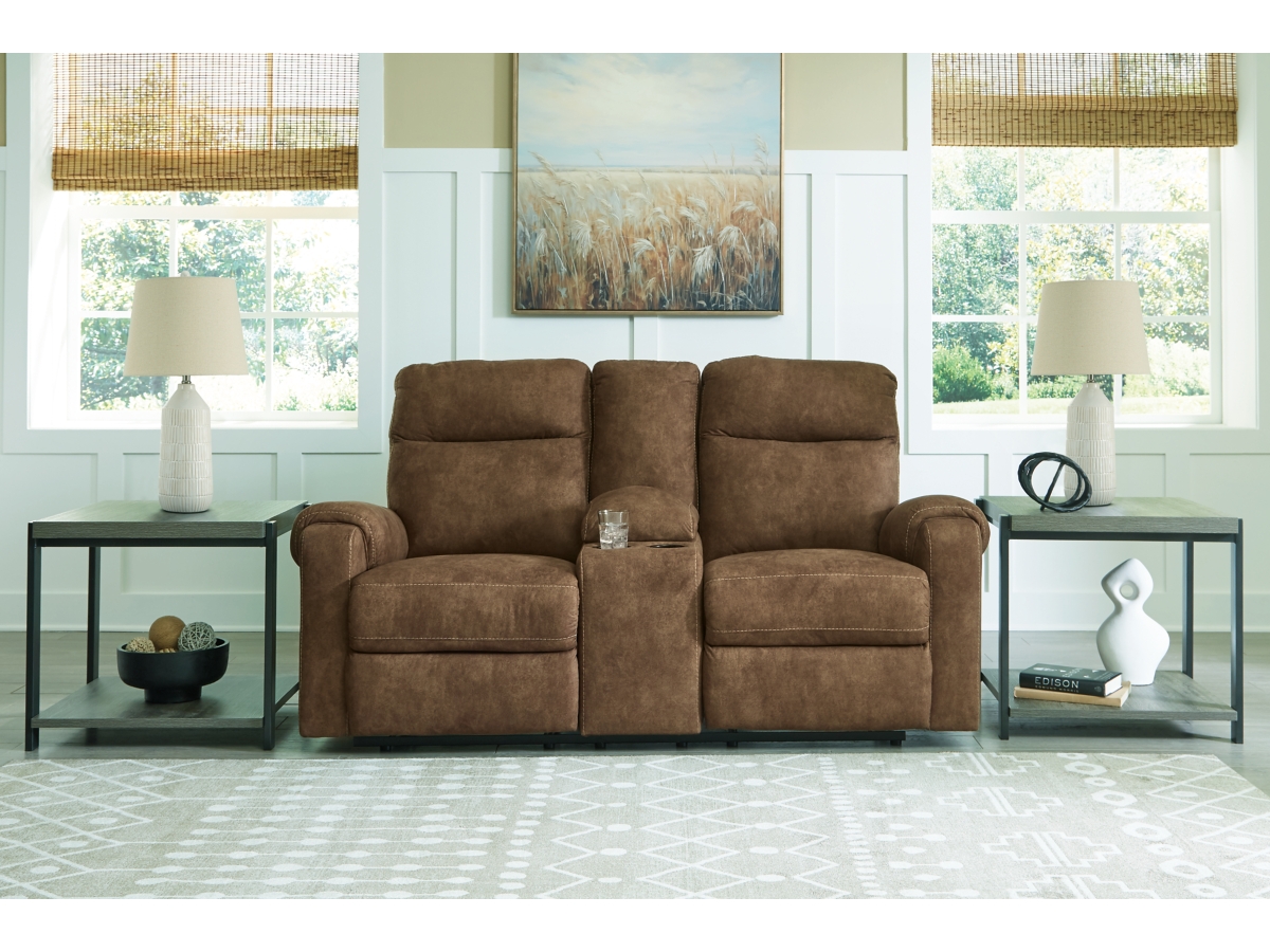 Edenwold Manual Reclining Loveseat with Console | Ashley