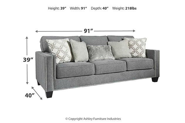 Barrali Queen Sofa Sleeper Ashley, What Are The Dimensions Of A Queen Sofa Bed