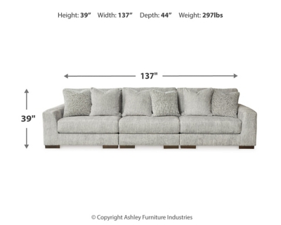 Regent Park 3 Piece Sectional - Pewter Regent Park 3 Piece Sectional - Pewter