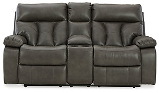 Willamen Reclining Loveseat with Console, , large