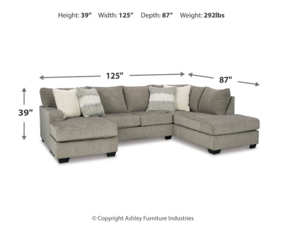Creswell 2-Piece Sectional with Chaise, Stone, large