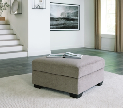 1530511 Creswell Ottoman With Storage, Stone sku 1530511