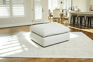 Sophie Oversized Accent Ottoman, Light Gray, rollover