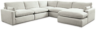 Sophie 5-Piece Sectional with Chaise, Light Gray, large