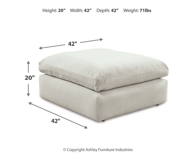 Sophie Oversized Accent Ottoman, Light Gray, large