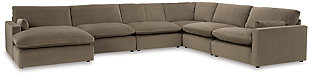 Sophie 6-Piece Sectional with Chaise, Cocoa, large