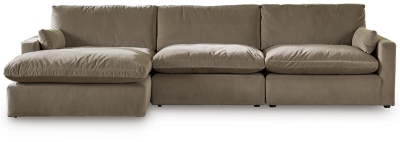 Sophie 3-Piece Sectional Sofa Chaise, Cocoa, large