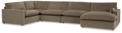 Sophie 5-Piece Sectional with Chaise, Cocoa, large