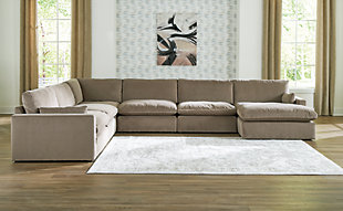 Sophie 6-Piece Sectional with Chaise, Cocoa, rollover