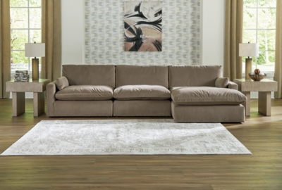 Sophie 3-Piece Modular Sofa with Chaise, Cocoa