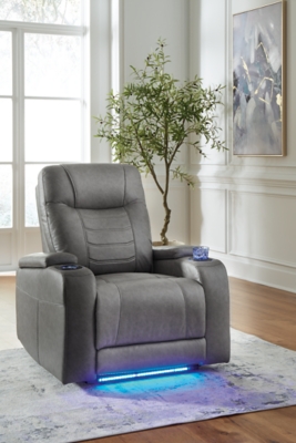 Schooner Rocks Power Recliner, Slate, large