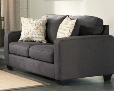 Alenya Loveseat, Charcoal, rollover