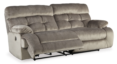 Brassville Power Reclining Sofa, Graystone, rollover