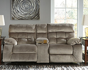 Brassville Power Reclining Loveseat with Console, , rollover