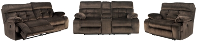 Brassville Sofa, Loveseat and Recliner, Chocolate, large