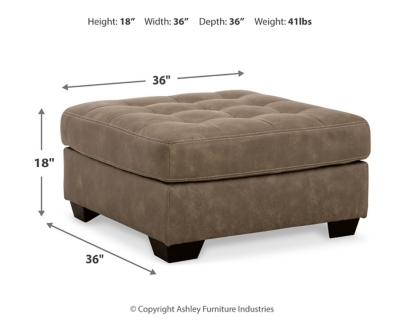 Keskin Oversized Accent Ottoman, , large