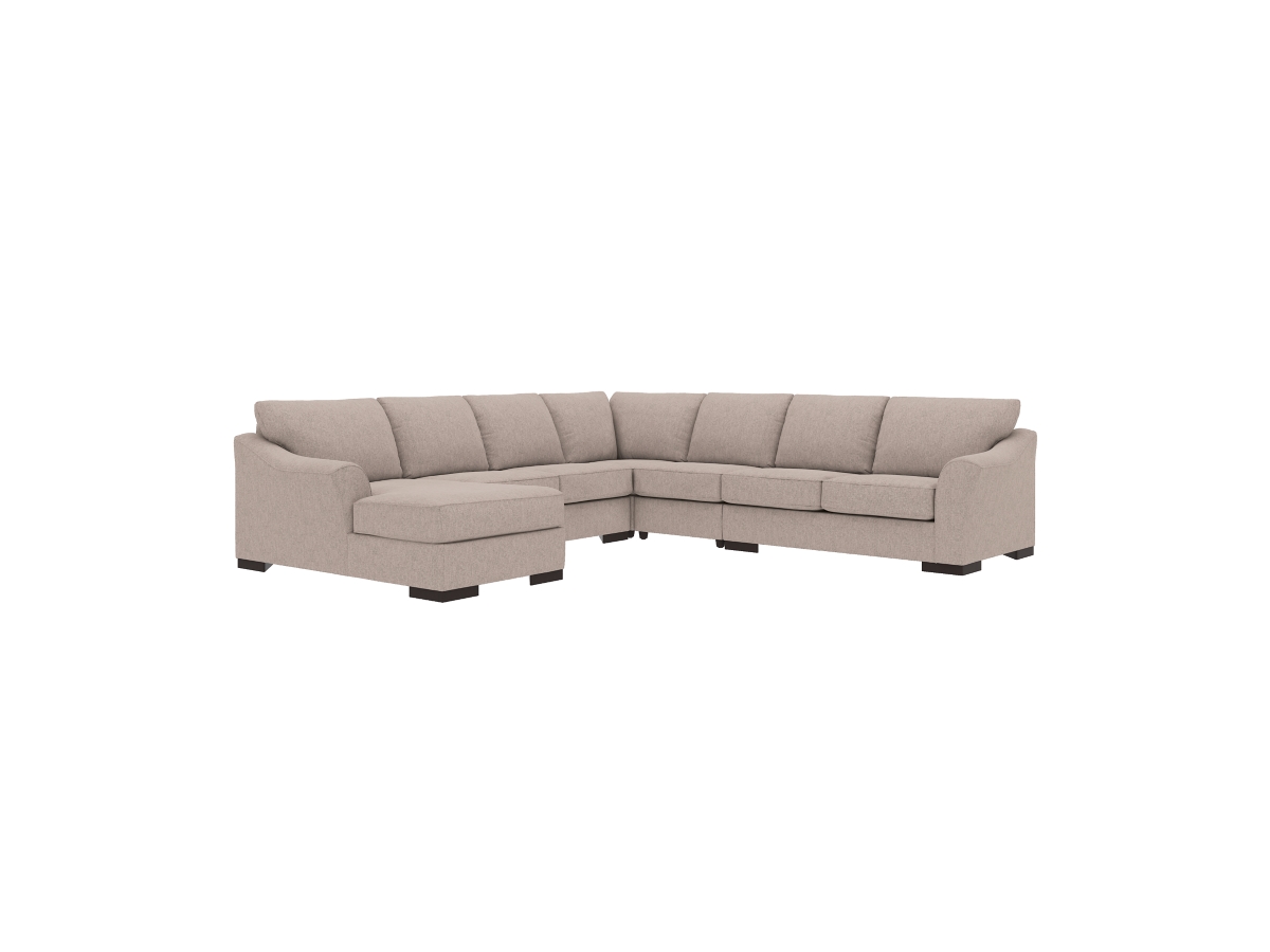 Bantry Nuvella 5 Piece Sectional with Chaise Ashley