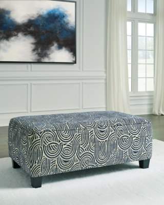 Trendle Oversized Accent Ottoman, Ink
