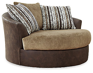 Alesbury Oversized Swivel Accent Chair, , large