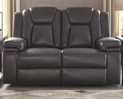 Garristown Power Reclining Loveseat, Gray