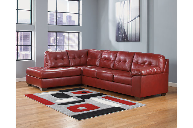 Alliston 2 Piece Sectional With Chaise, Leather Sectional With Chaise Ashley Furniture