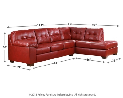 Alliston 2 Piece Sectional With Chaise