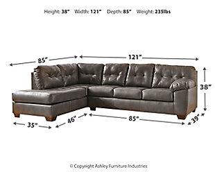 Alliston 2-Piece Sectional with Chaise, Gray, large