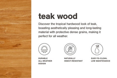 Guam Rectangular Teak Table, , large