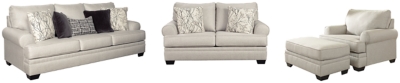 Antonlini Sofa, Loveseat, Chair and Ottoman, Fog