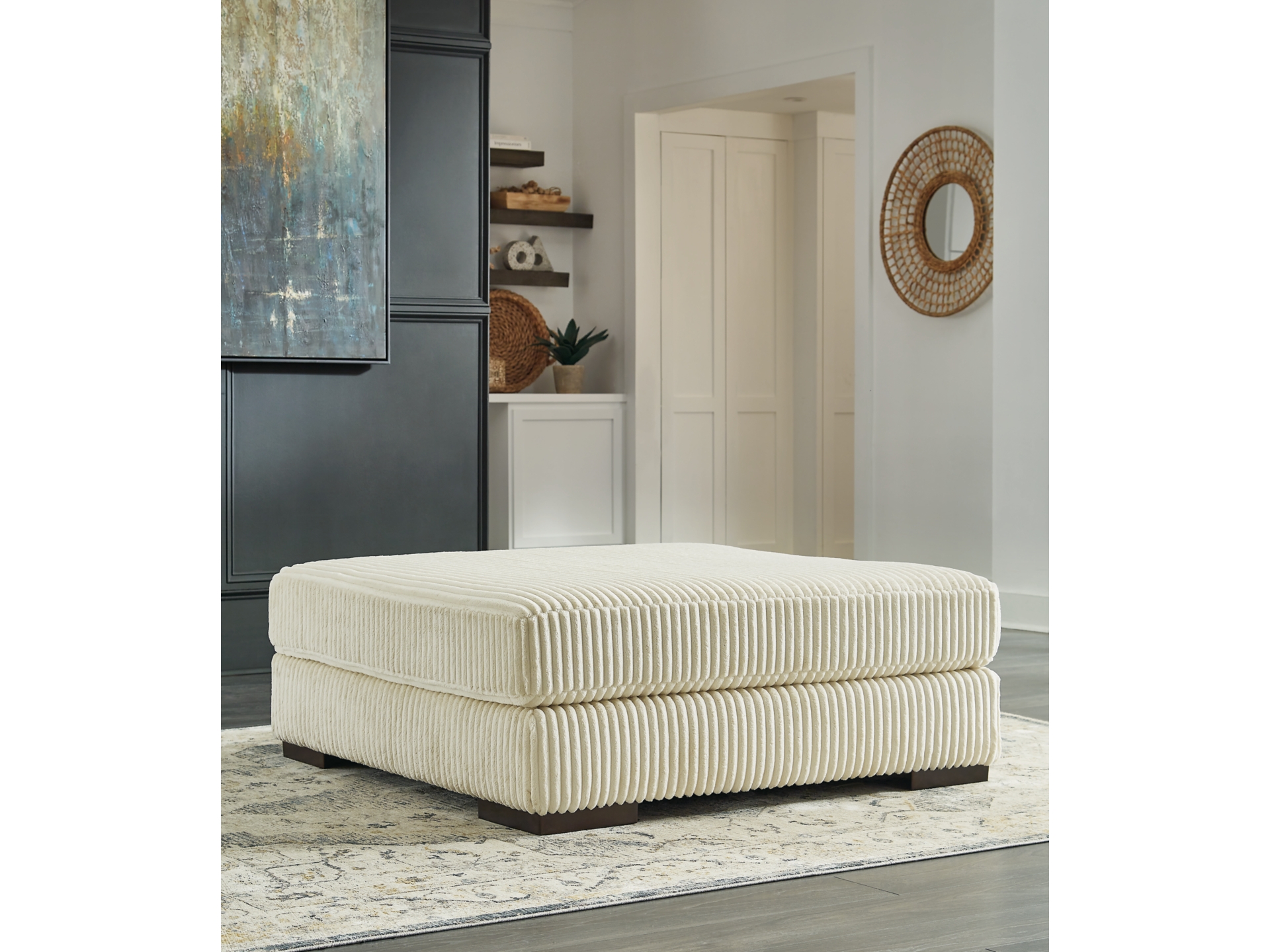 Image 4 of Lindyn Modular Sectional with Chaise Ivory 