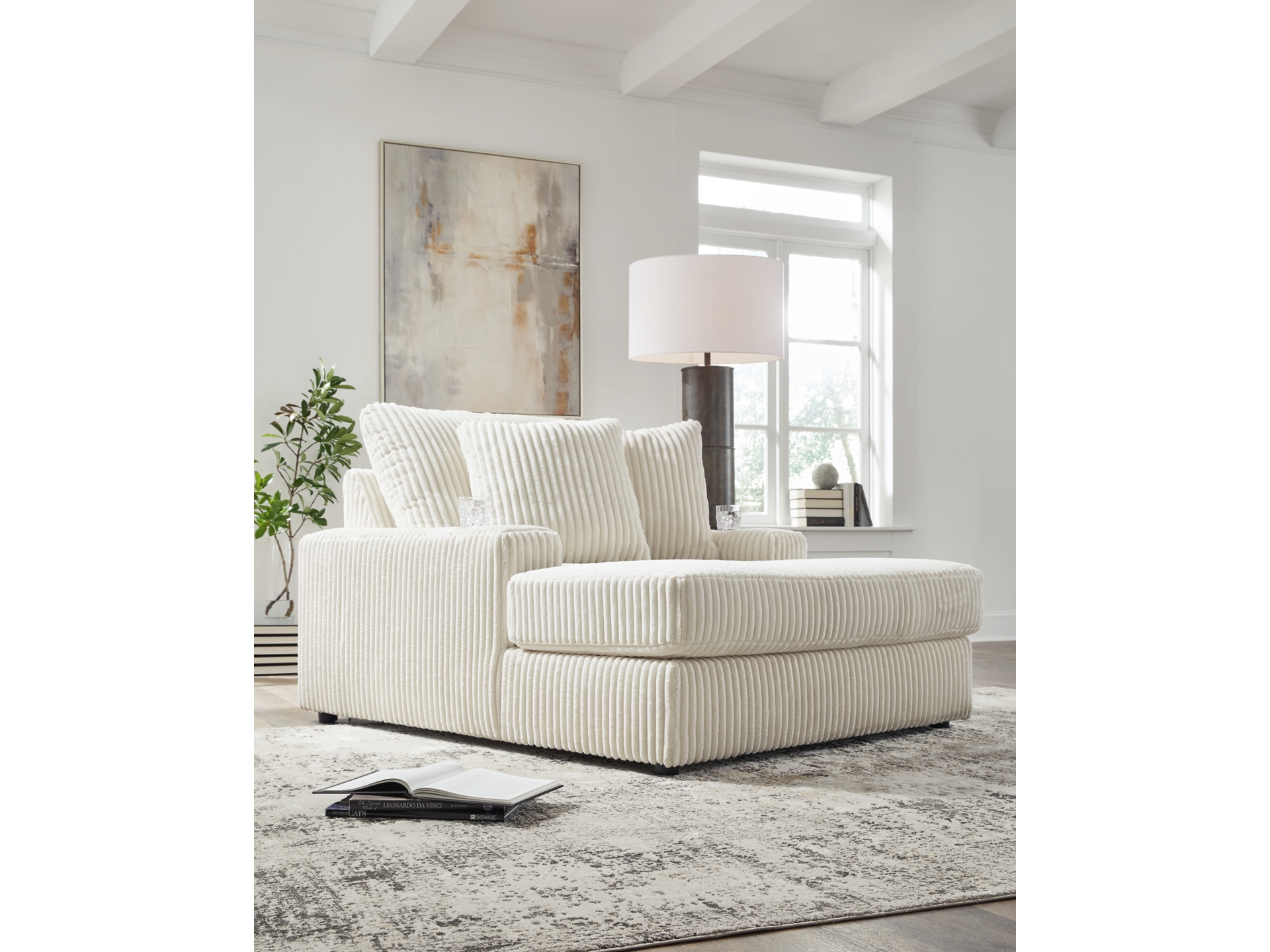 Image 4 of Lindyn 2-Piece Modular Super Chaise-mega chaise 
