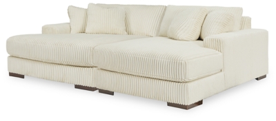 21104S16 Lindyn 2-Piece Modular Super Chaise, Ivory sku 21104S16