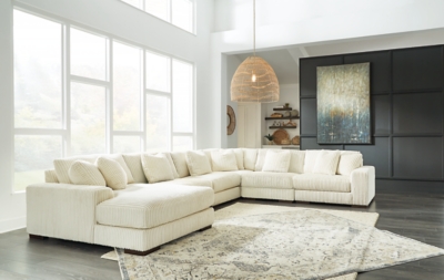 Lindyn 6-Piece Modular Sectional with Chaise, Ivory