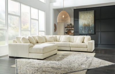 Lindyn 5-Piece Modular Sectional with Chaise, Ivory