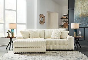 Lindyn 2-Piece Sectional with Chaise, Ivory, rollover