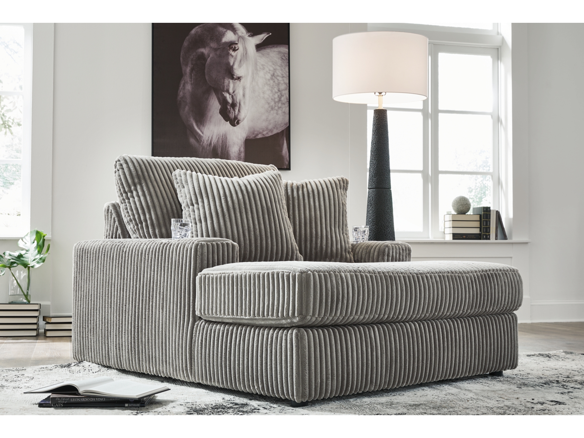 Image 2 of Lindyn 2-Piece Modular Super Chaise-mega chaise 