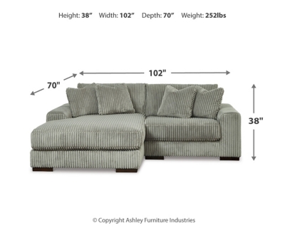 Lindyn 2-Piece Sectional with Chaise, Fog, large