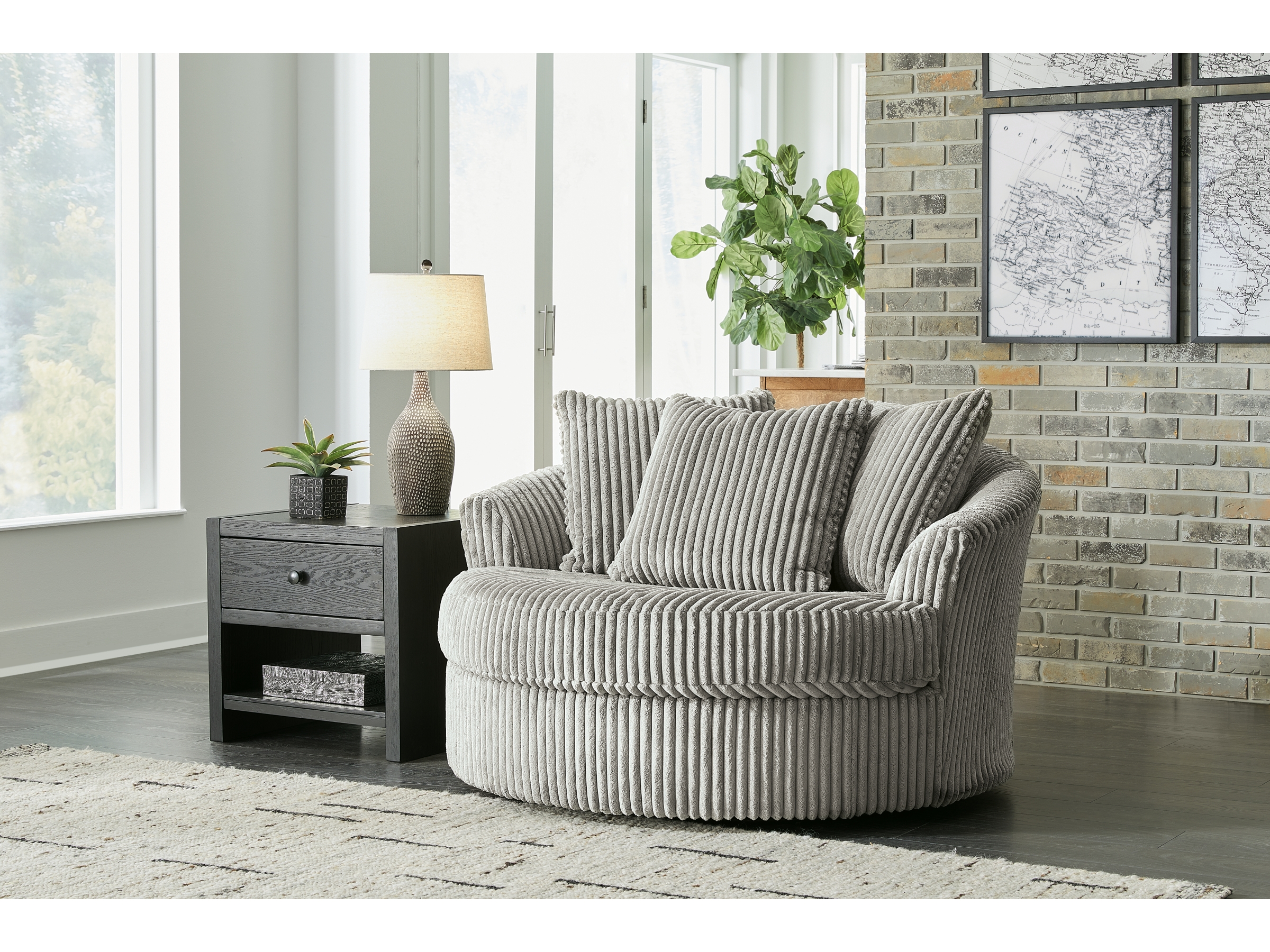 Lindyn Oversized Swivel Accent Chair