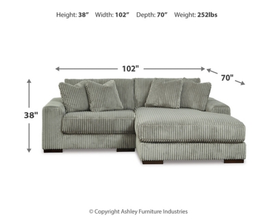 Lindyn 2-Piece Sectional with Chaise, Fog, large