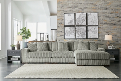 Lindyn 3-Piece Modular Sofa with Chaise, Fog