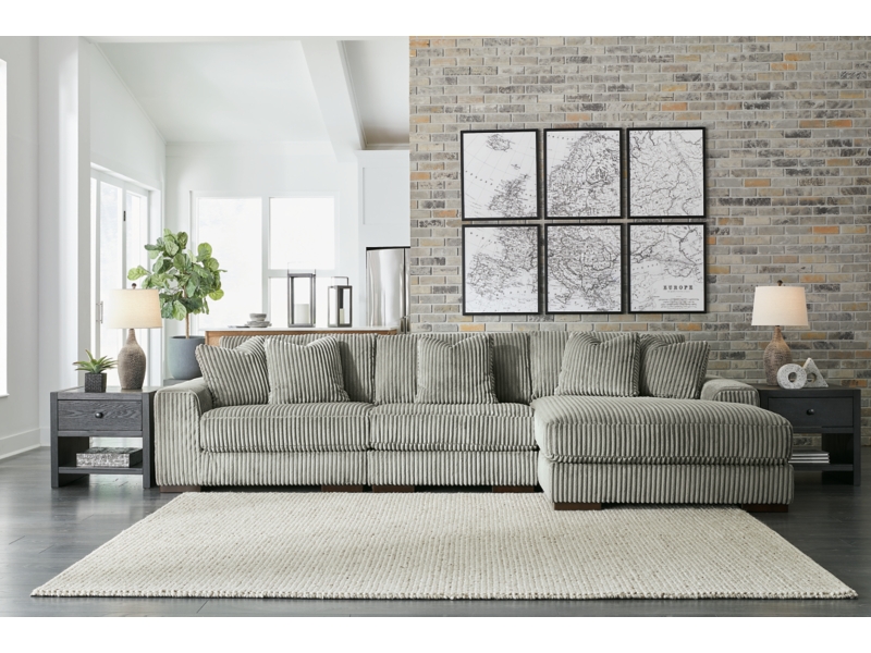 Lindyn 3-Piece Sectional with Chaise, Fog, large