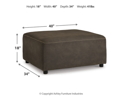 Allena Oversized Accent Ottoman, , large