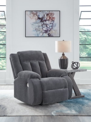 Greely Bend Power Recliner, Steel, rollover
