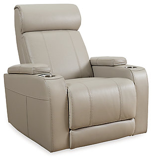 Screen Time Power Recliner, Stone, large
