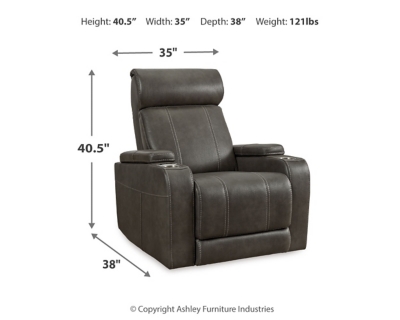 Screen Time Power Recliner, Graphite, large