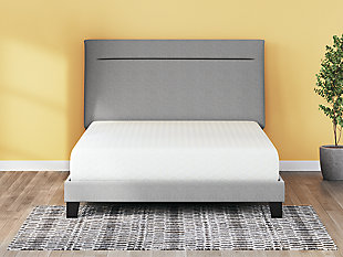 Enjoy endless possibilities for restful sleep with this twin mattress. Soothing memory foam contours to your body, while a thick layer of firm support foam provides plentiful support and pressure relief of your body’s major pressure points. Plus, this mattress arrives in a box for quick and easy setup. Simply bring it to your room, remove the plastic wrap, and unroll. Foundation/box spring available, sold separately.Comfort level: firm | 10" profile height | 1.5" memory foam | 8.5" firm support foam | Premium stretch knit cover | 10-year non-prorated warranty, adjustable base compatible | Foundation/box spring sold separately | State recycling fee may apply | Note: Purchasing mattress and foundation from two different brands may void warranty; check warranty for details | Mattress ships in a box; please allow 48 hours for your mattress to fully expand after opening