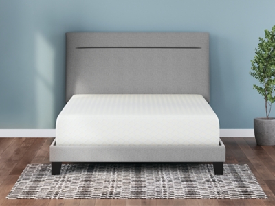 Chime 12 Inch Memory Foam Full Mattress in a Box, White, large