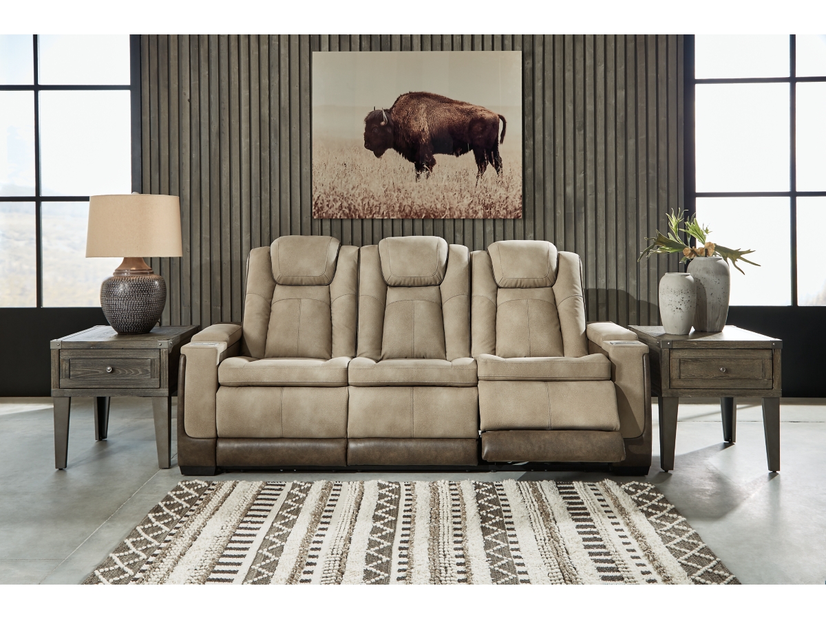 Signature Design by Ashley® Next-Gen Gaucho Espresso Reclining Sofa, Becker Furniture