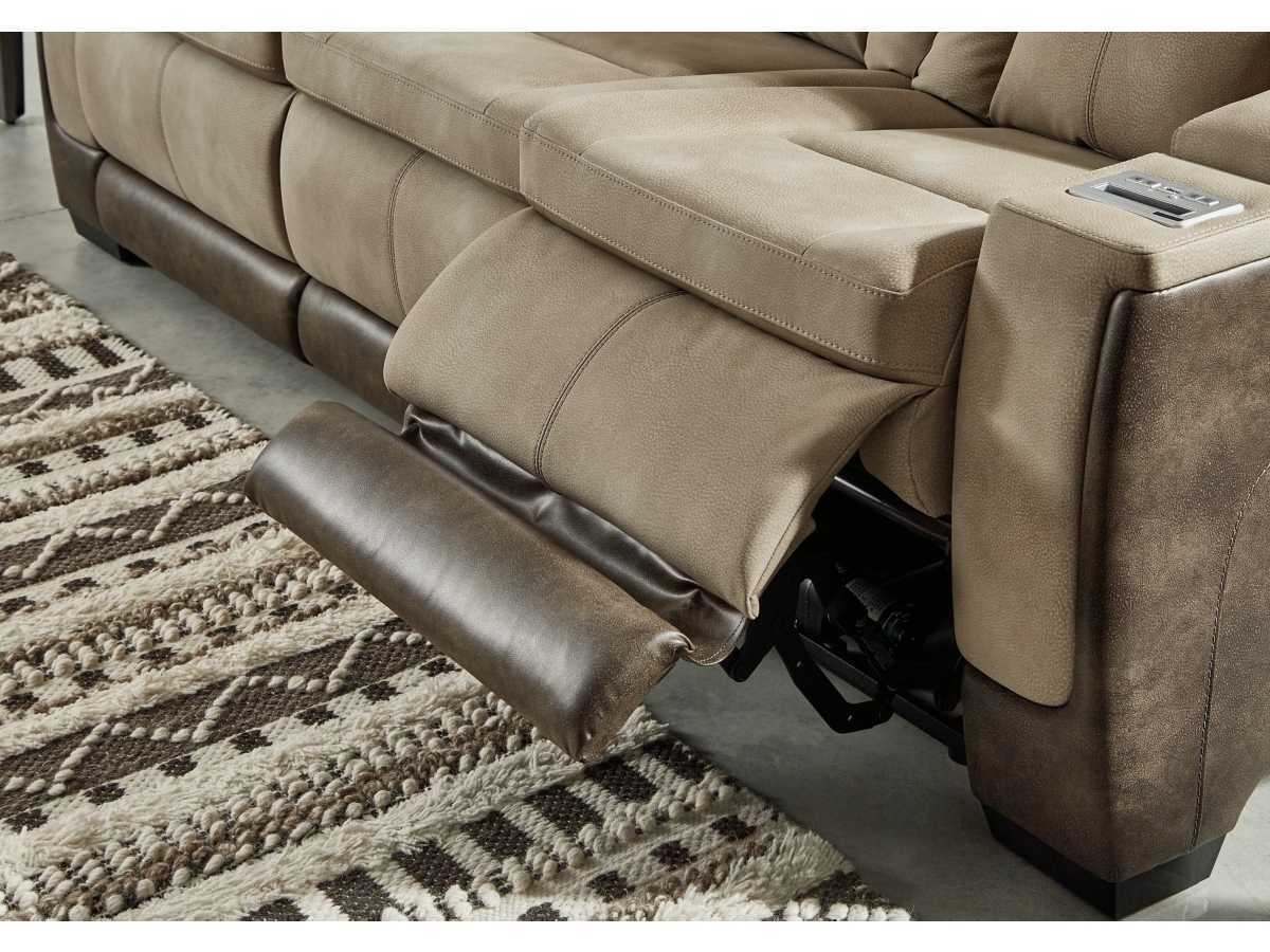 Signature Design by Ashley® Next-Gen Gaucho Espresso Reclining Sofa, Becker Furniture