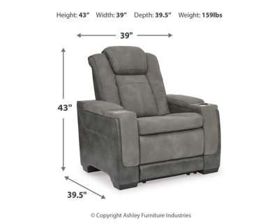 Next-Gen DuraPella Power Recliner, Slate, large